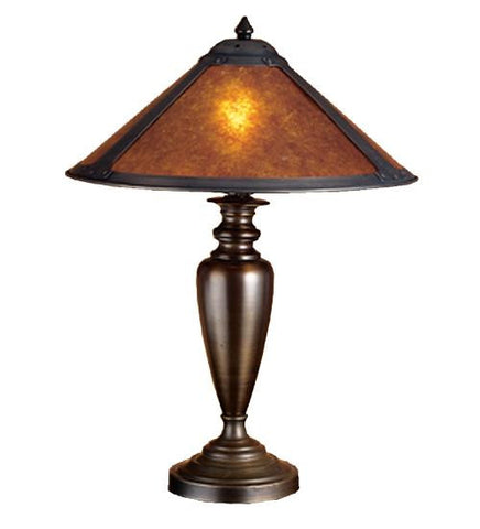 23 Inch H Van Erp Amber Mica Table Lamp Table Lamps