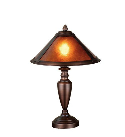 17 Inch H Van Erp Amber Mica Accent Lamp Table Lamps