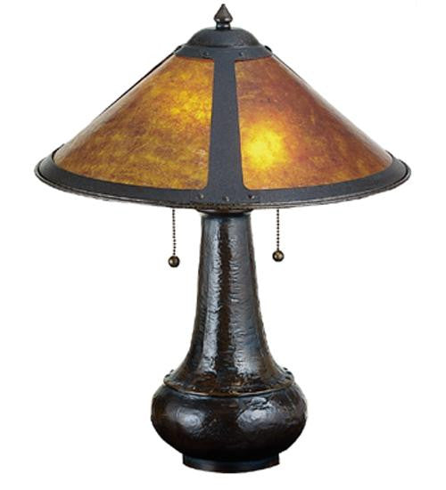 21 Inch H Van Erp Amber Mica Table Lamp Table Lamps