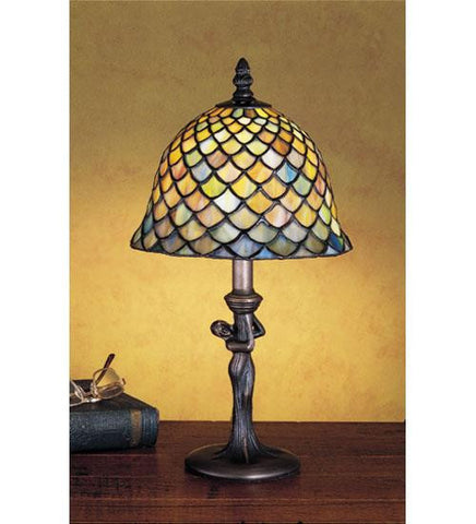 15 Inch H Tiffany Fishscale Mini Lamp Table Lamps