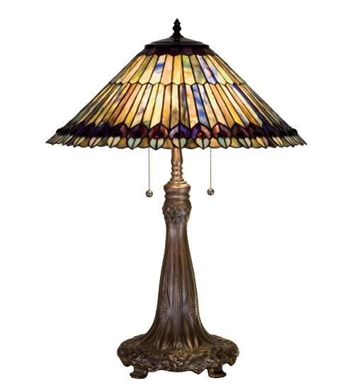 27 Inch H Jeweled Peacock Table Lamp Table Lamps