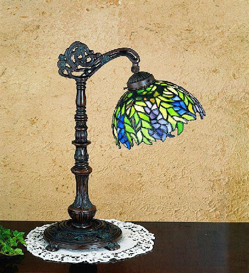 19 Inch H Honey Locust Bridge Arm Accent Lamp Table Lamps