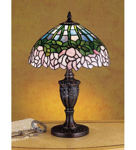 18 Inch H Cabbage Rose Accent Lamp Table Lamps