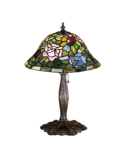 17 Inch H Tiffany Rosebush Accent Lamp Table Lamps