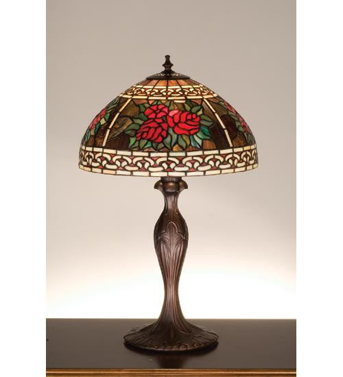 22.5 Inch H Roses & Scroll Table Lamp Table Lamps