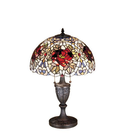 24 Inch H Renaissance Rose Table Lamp Table Lamps