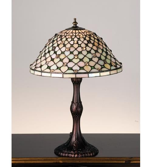 20 Inch H Diamond & Jewel Recurve Table Lamp Table Lamps