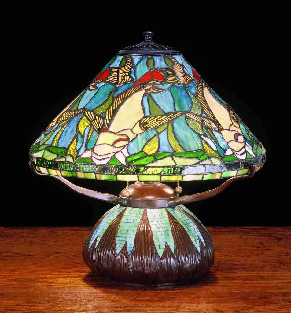 16 Inch H Tiffany Koi Mosaic Table Lamp Table Lamps