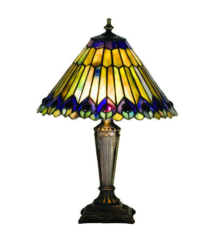 17 Inch H Jeweled Peacock Accent Lamp Table Lamps