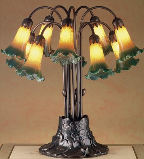 10 Light Tiffany Pondlily Table Lamp Table Lamps