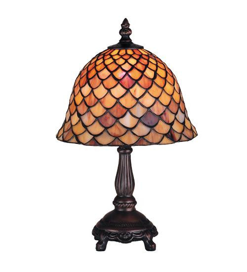 13.5 Inch H Tiffany Fishscale Mini Lamp Table Lamps