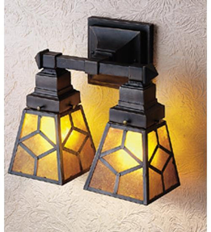 12 Inch W Diamond Mission Mica 2 Lt Wall Sconce Wall Sconces