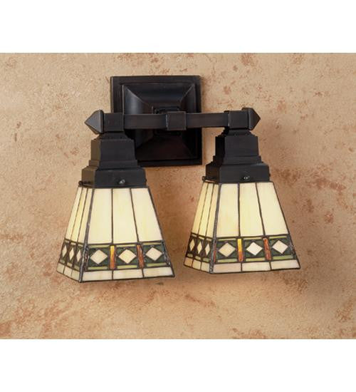 12 Inch W Diamond Mission 2 Lt Wall Sconce Wall Sconces