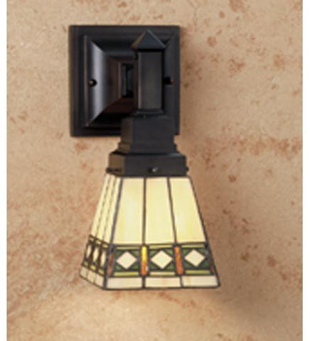 5 Inch W Diamond Mission 1 Lt Wall Sconce Wall Sconces