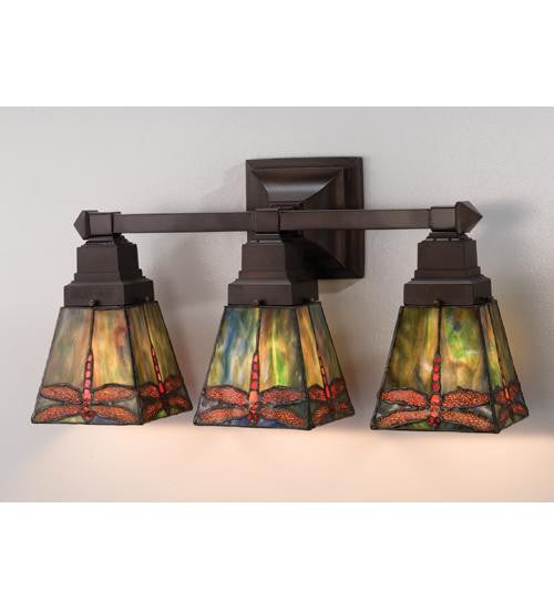 20 Inch W Prairie Dragonfly 3 Lt Vanity Wall Sconces