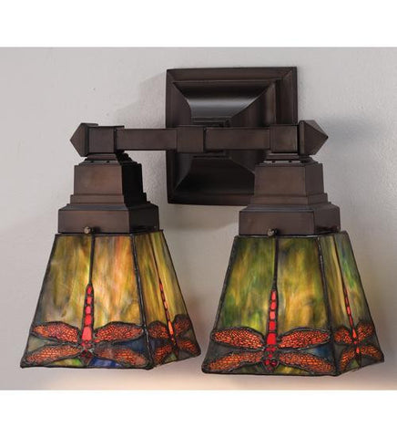 12 Inch W Prairie Dragonfly 2 Lt Wall Sconce Wall Sconces