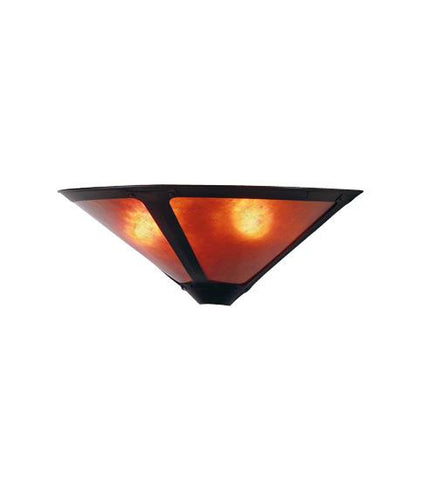 17 Inch W Van Erp Amber Mica Wall Sconce Wall Sconces