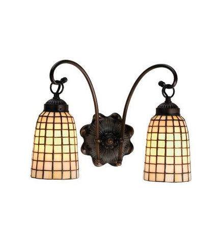 14.5 Inch W Beige Geometric 2 Lt Sconce Wall Sconces