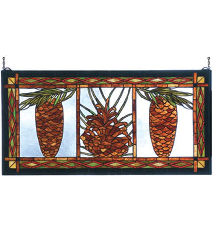 36 Inch W X 18 Inch H Northwoods Pinecone Window Windows