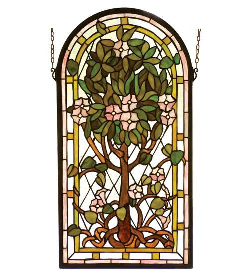 15 Inch W 29 Inch H Arched Tree Of Life Window Windows