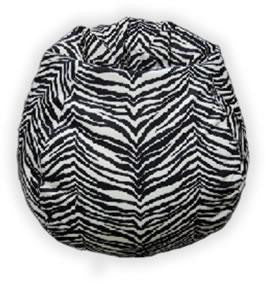 MicroFibres Zebra Bean Bag Chair