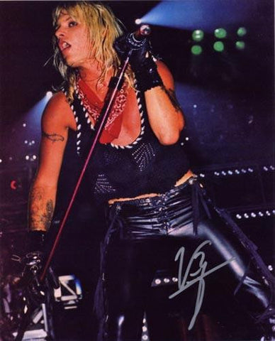 VINCE NEIL SIGNED 16X20 PHOTO MOTLEY CRUE - LOOKING LEFT