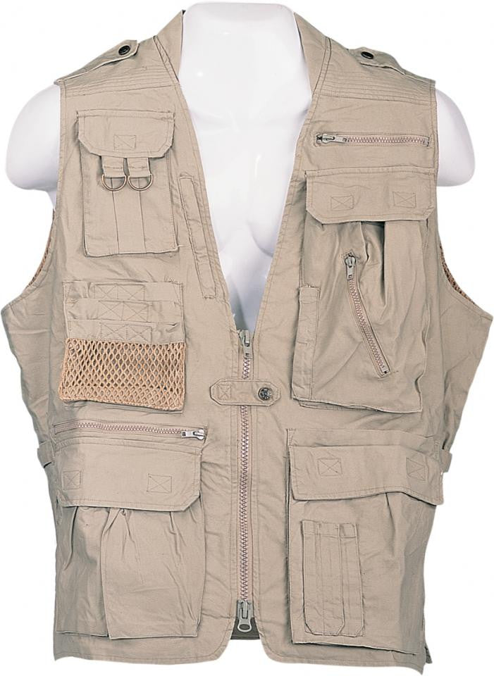 Humvee Safari Vest Khaki Small