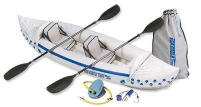 Sea Eagle 330 Inflatable Kayak Includes Seats Paddles and Pump