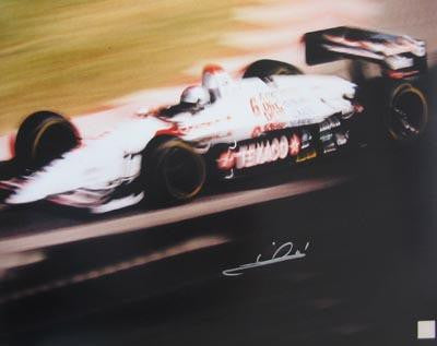 MARIO ANDRETTI SIGNED 16X20 PHOTO - TEXACO  BLUR