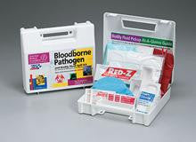 23 piece Bloodborne pathogen bodily fluid spill kit- plastic case- 1 ea.