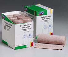 6 in. x5 yd. First Aid Only elastic (ace) bandage w- two fasteners- 6 per dispenser box