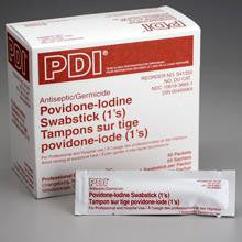 Povidone-iodine- antiseptic- germicidal swabstick- 1 per packet- 50 per box