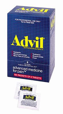 Advile Advanced Medicine for Paine- 50 2-packs- 100 tablets per dispenser box