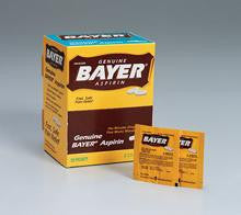 Bayere aspirin- 50 2-packs- 100 tablets per dispenser box