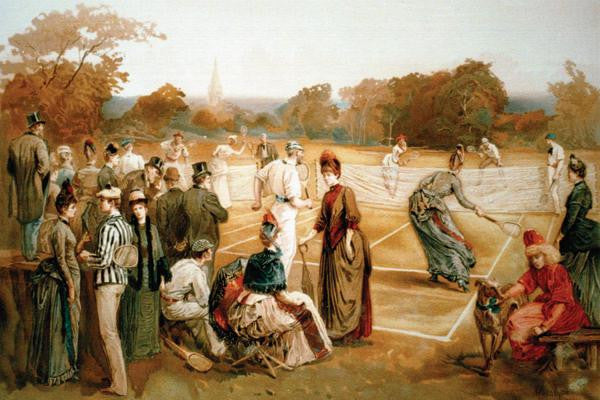 Victorian Tennis Match 20x30 poster