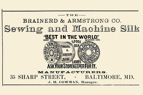 Brainerd & Armstrong Co. Sewing and Machine Silk 20x30 poster