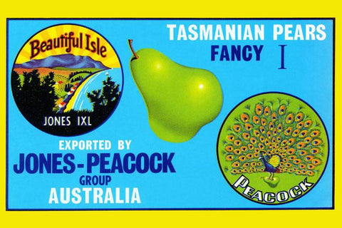 Jones-Peacock Tasmanian Pears 20x30 poster