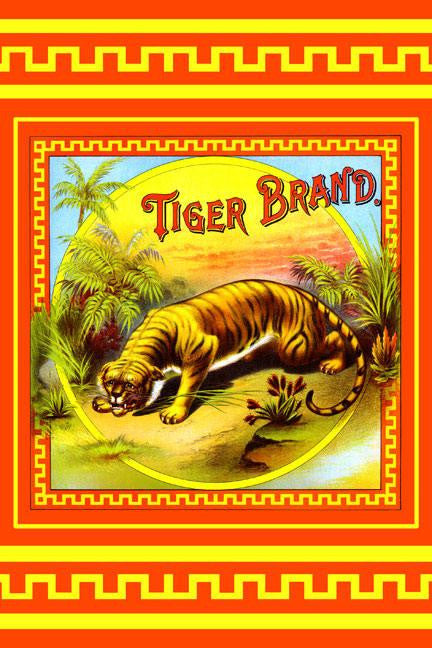 Tiger Brand Tobacco Label 20x30 poster