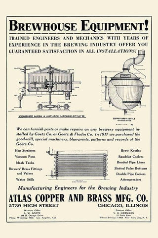 Brewhouse Equipment 20x30 poster