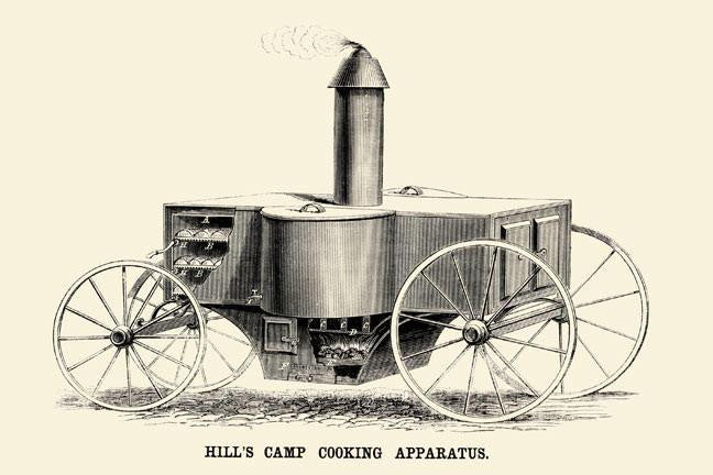 Hills Camp Cooking Apparatus 20x30 poster