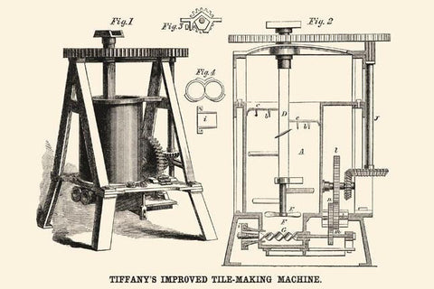 Tiffanys Improved Tile Making Machine 20x30 poster