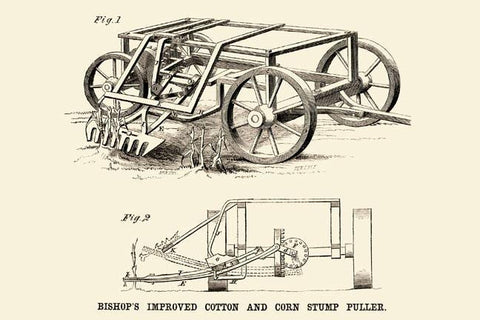 Bishops Improved Cotton and Corn Stump Puller 20x30 poster