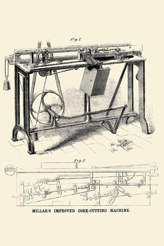 Millars Improved Cork Cutting Machine 20x30 poster