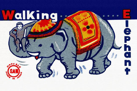 Walking Elephant 20x30 poster