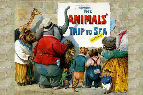 The Animals Trip to the Sea 20x30 poster