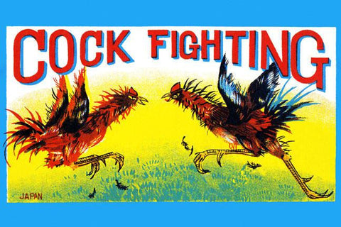 Cock Fighting 20x30 poster