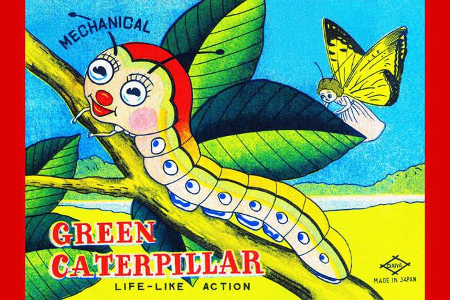 Mechanical Green Caterpillar 20x30 poster