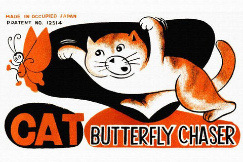 Cat Butterfly Chaser 20x30 poster