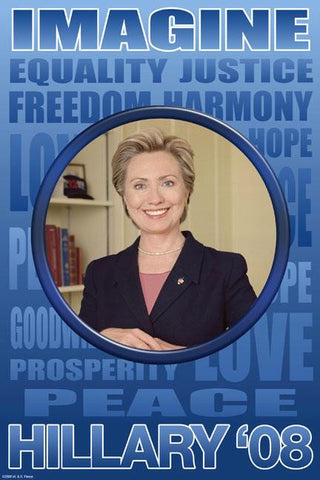 Hillary Clinton For President 20x30 poster