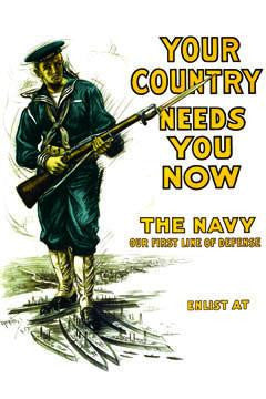 Your country needs you now - The Navy, our first line of defense 20x30 poster